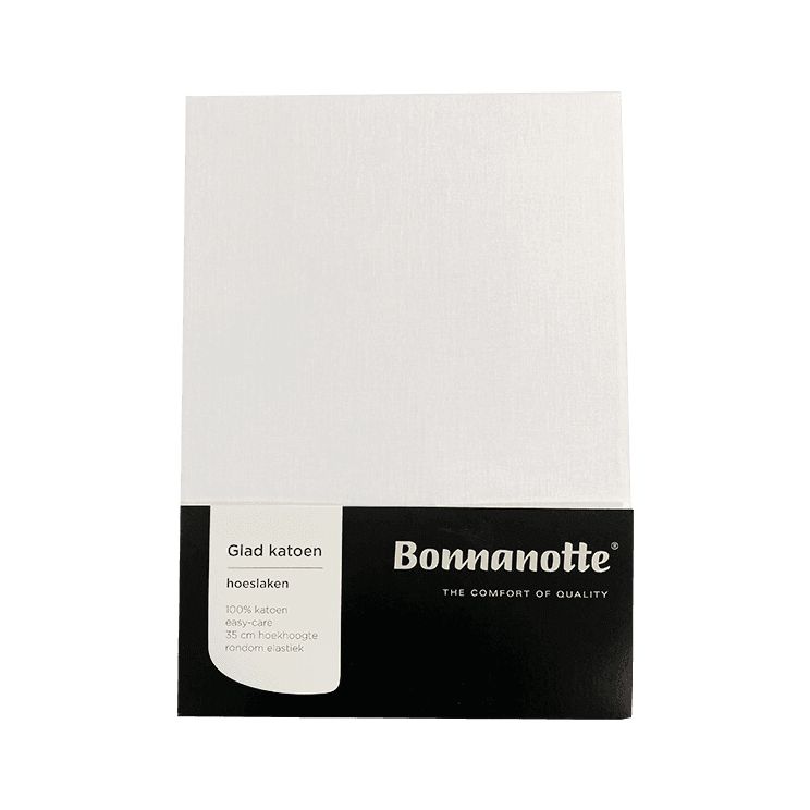 Voorkomen Afhaalmaaltijd Verstikkend Bonnanotte 100% katoenen hoeslaken-White-180 x 220 cm